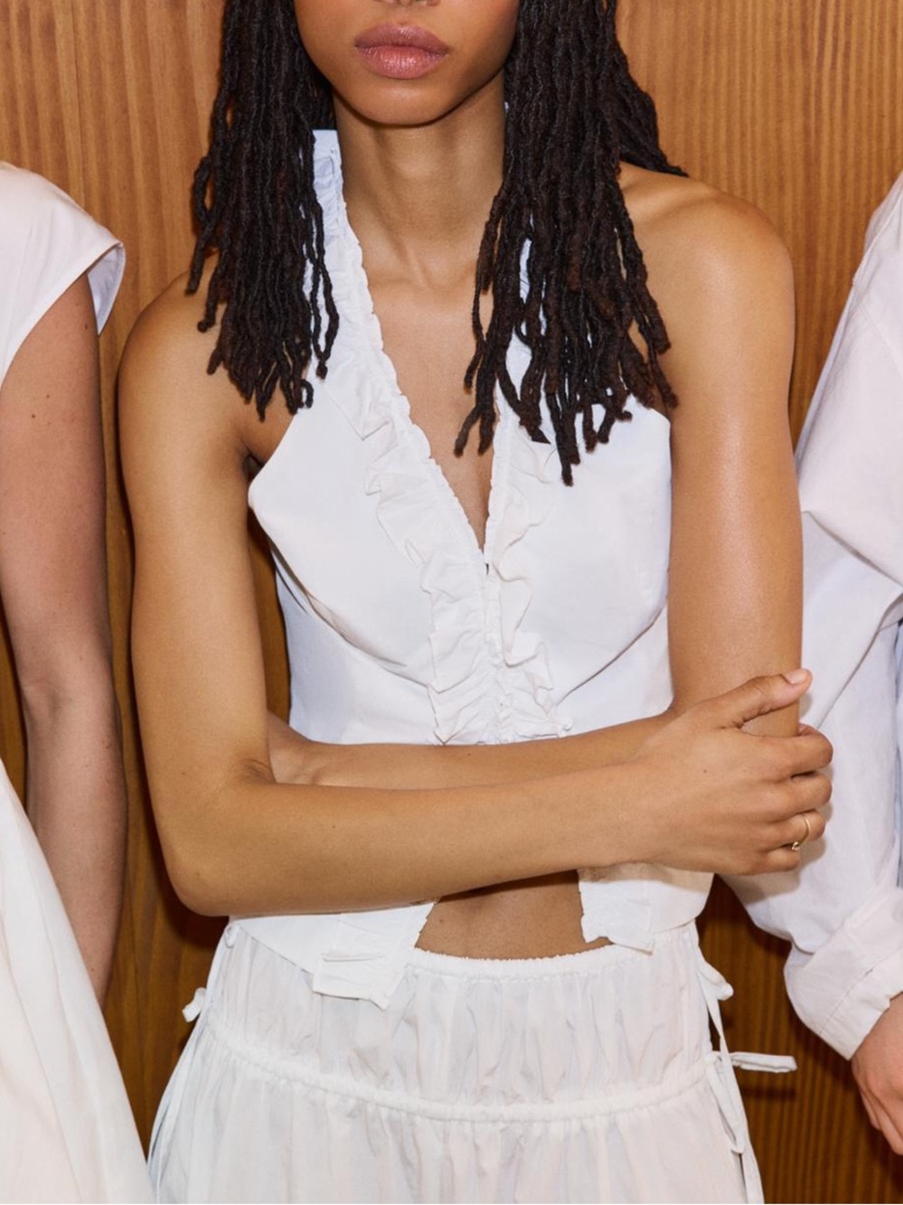 Zara NWT Ruffled Halter cotton top - Picture 5 of 7